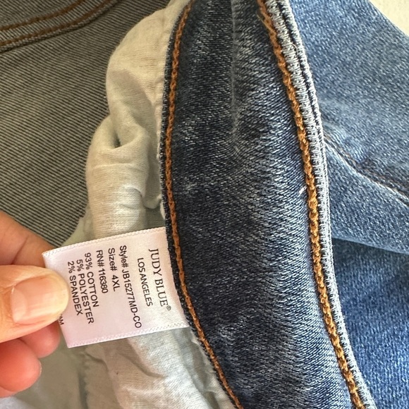 Judy Blue Dark Blue Jean Shorts - Picture 4 of 6